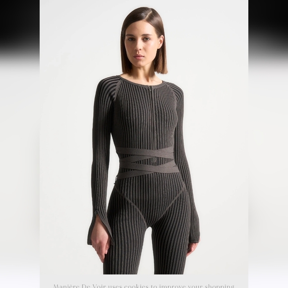 Jumpsuit With Belt - Grey/Black - Picture 3 of 11